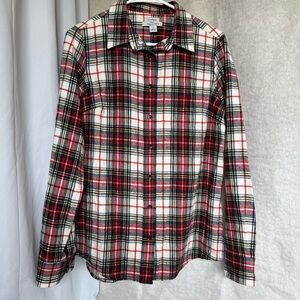 L.L.Bean Slightly‎ Fitted Plaid Flannel Button Up - Size small